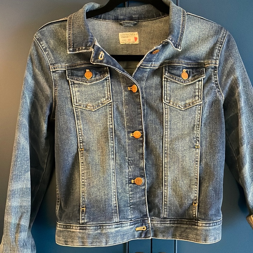 JCrew Crewcuts like new jean jacket size 14.